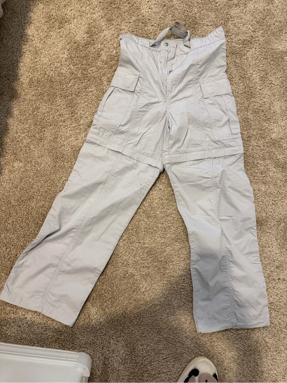 Levi - Convertible Cargo Pants/shorts in Light Gray/pruple